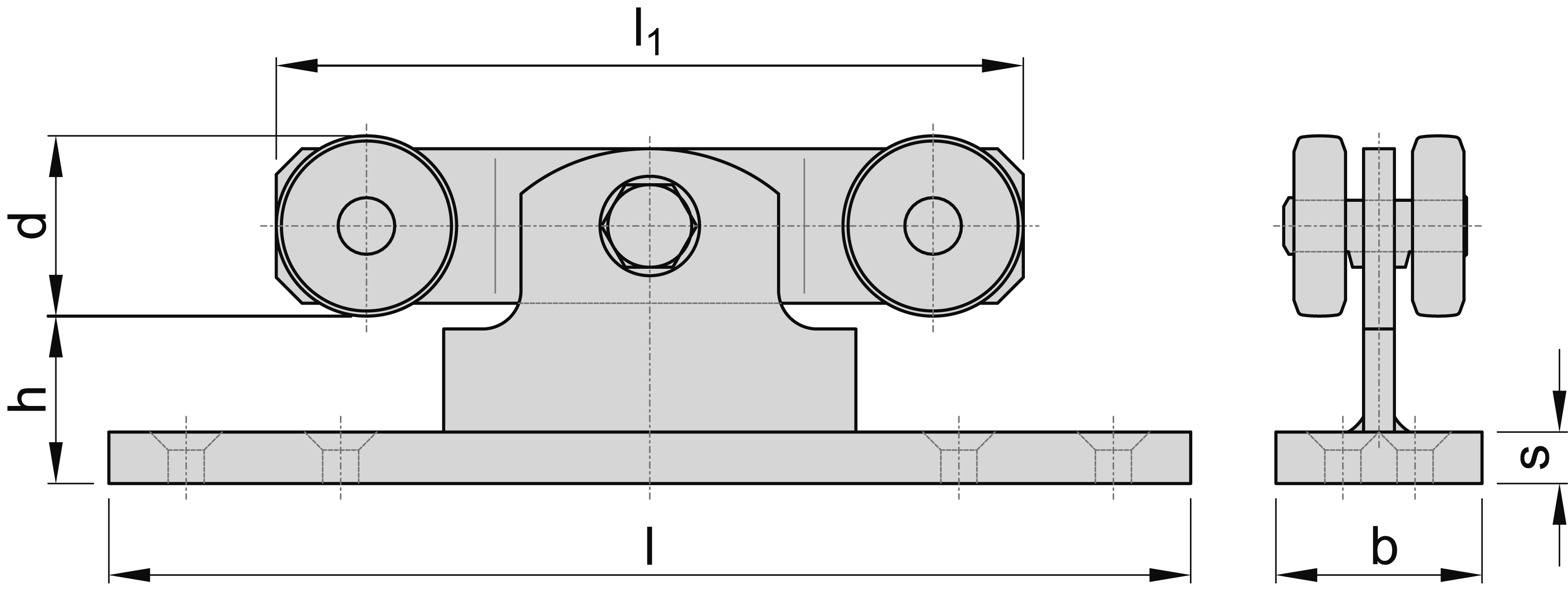 Rouleau double avec pendule à bride taille 0
