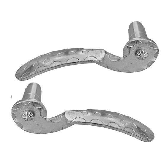 Ziertuerdruecker Stahl verzinkt L145mm- Dorn Ø 17mm- Paar-89-11D228ZN-A.4