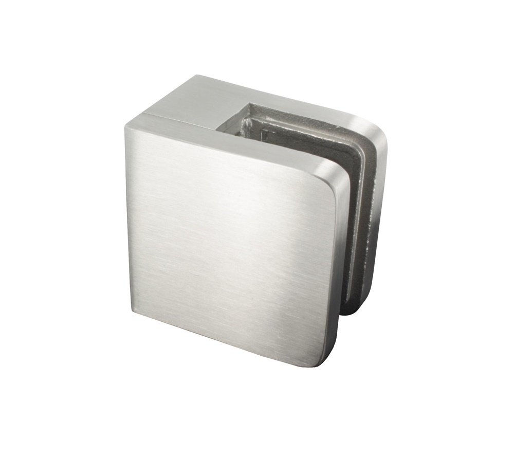 Glasklemme 45x45x27 mm Flach - gerade- fuer 6-76 mm VSG Glas-18-21-0.6